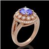 Image 2 : 4.76 ctw Tanzanite & Diamond Ring 14K Rose Gold - REF-178N5A - SKU:43584