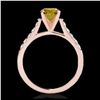 Image 2 : 1.45 ctw SI/I Fancy Intense Yellow Diamond Ring 10K Rose Gold - REF-231A8V - SKU:34987