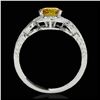Image 2 : 1.33 ctw SI/I Fancy Intense Yellow Diamond Ring 10K White Gold - REF-132X3R - SKU:33812