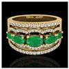 2.25 ctw Emerald & VS/SI Diamond Ring 10K Yellow Gold - REF-80M2F - SKU:20801