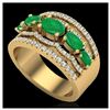 Image 2 : 2.25 ctw Emerald & VS/SI Diamond Ring 10K Yellow Gold - REF-80M2F - SKU:20801