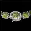 35.25 ctw Green Tourmaline & VS/SI Diamond Necklace 14K White Gold - REF-340X2R - SKU:40271