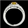Image 2 : 1.50 ctw SI/I Fancy Intense Yellow Diamond Ring 10K White Gold - REF-211A4V - SKU:34076
