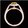 Image 2 : 1.45 ctw SI/I Fancy Intense Yellow Diamond Ring 10K Rose Gold - REF-197M7F - SKU:33804