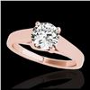 1.50 ctw H-SI/I Diamond Solitaire Ring 10K Rose Gold - REF-327M3F - SKU:35535