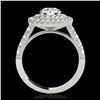 Image 2 : 3 ctw H-SI/I Diamond Solitaire Halo Ring 10K White Gold - REF-321V7Y - SKU:34220