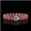16.97 ctw Tourmaline & Diamond Bracelet 14K Rose Gold - REF-234W7H - SKU:45726