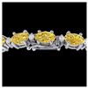 12 ctw Citrine & VS/SI Diamond Eternity Bracelet 10K White Gold - REF-72K5W - SKU:21446