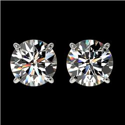2 ctw H-SI/I Diamond Stud Earrings 10K White Gold - REF-367V5Y - SKU:33080