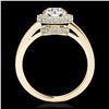 Image 2 : 1.55 ctw H-SI/I Diamond Solitaire Halo Ring 10K Yellow Gold - REF-197V7Y - SKU:34276