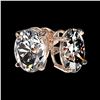 Image 3 : 2.50 ctw VS/SI Oval Diamond Stud Earrings 10K Rose Gold - REF-735R2K - SKU:33112