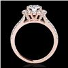Image 2 : 2.01 ctw H-SI/I Diamond Solitaire Halo Ring 10K Rose Gold - REF-225H2M - SKU:33932