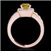 Image 2 : 1.85 ctw SI/I Fancy Intense Yellow Diamond Ring 10K Rose Gold - REF-211Y4X - SKU:34539