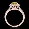 Image 2 : 2.51 ctw SI/I Fancy Intense Yellow Diamond Ring 10K Rose Gold - REF-347W7H - SKU:33948
