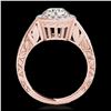 Image 2 : 1.75 ctw H-SI/I Diamond Solitaire Halo Ring 10K Rose Gold - REF-354X5R - SKU:34523