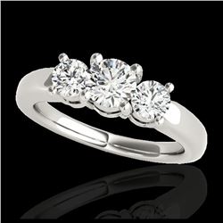 2 ctw H-SI/I Diamond 3 Stone Solitaire Set 10K White Gold - REF-218F2N - SKU:35439