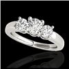 Image 1 : 2 ctw H-SI/I Diamond 3 Stone Solitaire Set 10K White Gold - REF-218F2N - SKU:35439