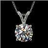 Image 1 : 1 ctw H-SI/I Diamond Solitaire Necklace 10K White Gold - REF-180F2N - SKU:33182