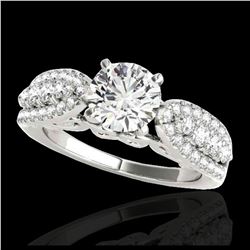 1.70 ctw H-SI/I Diamond Solitaire Ring 10K White Gold - REF-135H2M - SKU:35259
