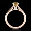 Image 3 : 1.08 ctw Intense Fancy Yellow Diamond Art Deco Ring 18K Rose Gold - REF-236V4Y - SKU:38205