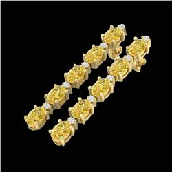 10.36 ctw Citrine & VS/SI Diamond Tennis Earrings 10K Yellow Gold - REF-54W9H - SKU:29393