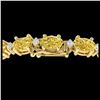 Image 1 : 25.8 ctw Citrine & VS/SI Diamond Eternity Bracelet 10K Yellow Gold - REF-118M4F - SKU:29449
