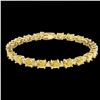 Image 2 : 25.8 ctw Citrine & VS/SI Diamond Eternity Bracelet 10K Yellow Gold - REF-118M4F - SKU:29449