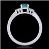 Image 3 : 0.75 ctw Fancy Intense Blue Diamond Ring 18K White Gold - REF-89M3F - SKU:37586