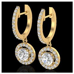 1.75 ctw VS/SI Diamond Earrings 18K Yellow Gold - REF-219N8A - SKU:23255