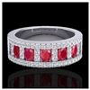 Image 1 : 2.34 ctw Ruby & VS/SI Diamond Ring 10K White Gold - REF-70W9H - SKU:20826