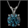 2 ctw Intense Blue Diamond Solitaire Necklace 10K White Gold - REF-343K2W - SKU:33236