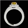 Image 2 : 1.50 ctw SI/I Fancy Intense Yellow Diamond Ring 10K White Gold - REF-218A2V - SKU:33996