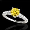 1.75 ctw SI/I Fancy Intense Yellow Diamond Ring 10K White Gold - REF-231V8Y - SKU:34995