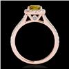 Image 2 : 1.40 ctw SI/I Fancy Intense Yellow Diamond Ring 10K Rose Gold - REF-156F8N - SKU:33588