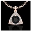 1.75 ctw VS/SI Diamond Necklace 14K Rose Gold - REF-76R4K - SKU:20518