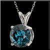 Image 2 : 2.04 ctw Intense Blue Diamond Necklace 10K White Gold - REF-343N2A - SKU:36814
