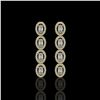 Image 1 : 3.84 ctw Oval Diamond Earrings 18K Yellow Gold - REF-334W6H - SKU:42892