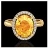 Image 1 : 2.50 ctw Citrine And VS/SI Diamond Ring 18K Yellow Gold - REF-50X2R - SKU:21102