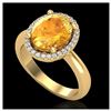 Image 2 : 2.50 ctw Citrine And VS/SI Diamond Ring 18K Yellow Gold - REF-50X2R - SKU:21102