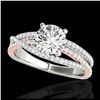Image 1 : 1.40 ctw H-SI/I Diamond Solitaire Ring 10K White & Rose Gold - REF-163V6Y - SKU:35543