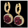 Image 1 : 5.50 ctw Garnet & VS/SI Diamond 18K Yellow Gold - REF-87X8R - SKU:23185