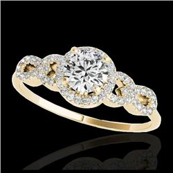 1.33 ctw H-SI/I Diamond Solitaire Ring 10K Yellow Gold - REF-190X9R - SKU:35315