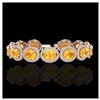 Image 1 : 24 ctw Citrine & VS/SI Diamond Bracelet 10K Rose Gold - REF-360A2V - SKU:22684