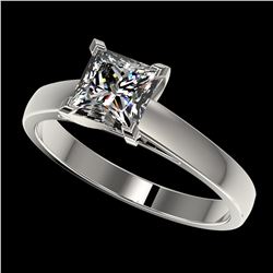 1.25 ctw VS/SI Princess Diamond Ring 10K White Gold - REF-372M3F - SKU:33013