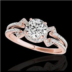 1.36 ctw H-SI/I Diamond Solitaire Ring 10K Rose Gold - REF-126V8Y - SKU:35323