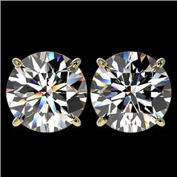 5 ctw H-SI/I Diamond Stud Earrings 10K Yellow Gold - REF-1740N2A - SKU:33144