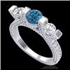 Image 1 : 2.3 ctw Fancy Intense Blue Diamond Ring 18K White Gold - REF-236V4Y - SKU:37642