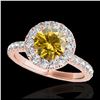 Image 1 : 1.75 ctw SI/I Fancy Intense Yellow Diamond Ring 10K Rose Gold - REF-204R5K - SKU:33444