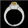 Image 2 : 2.1 ctw SI/I Fancy Intense Yellow Diamond Ring 10K White Gold - REF-231N2A - SKU:34547