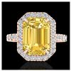 Image 1 : 4.50 ctw Citrine And VS/SI Diamond Ring 14K Rose Gold - REF-52N7A - SKU:21422